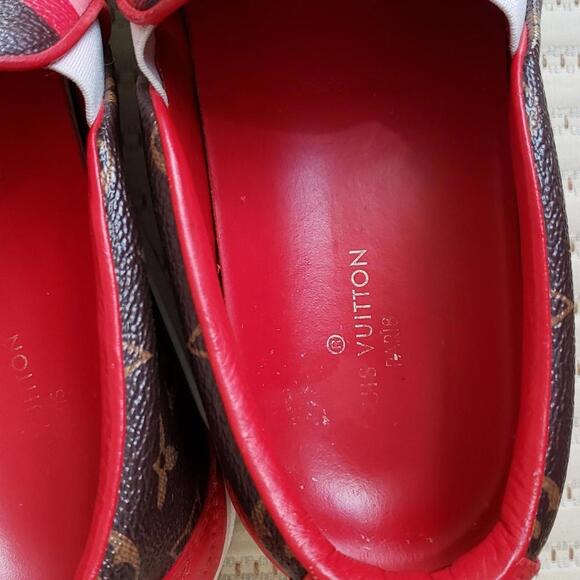LOUIS VUITTON LV MONOGRAM FRONTROW SLIP ON SNEAKERS FLATS - Picture 8 of 9